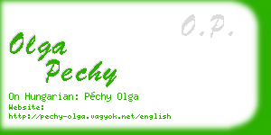 olga pechy business card